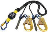 Force2 Shock Absorbing Lanyards Kernmantle Rope Double Tail Cut Resistant Adjustable 2.0m overall length (Z13206119CR)